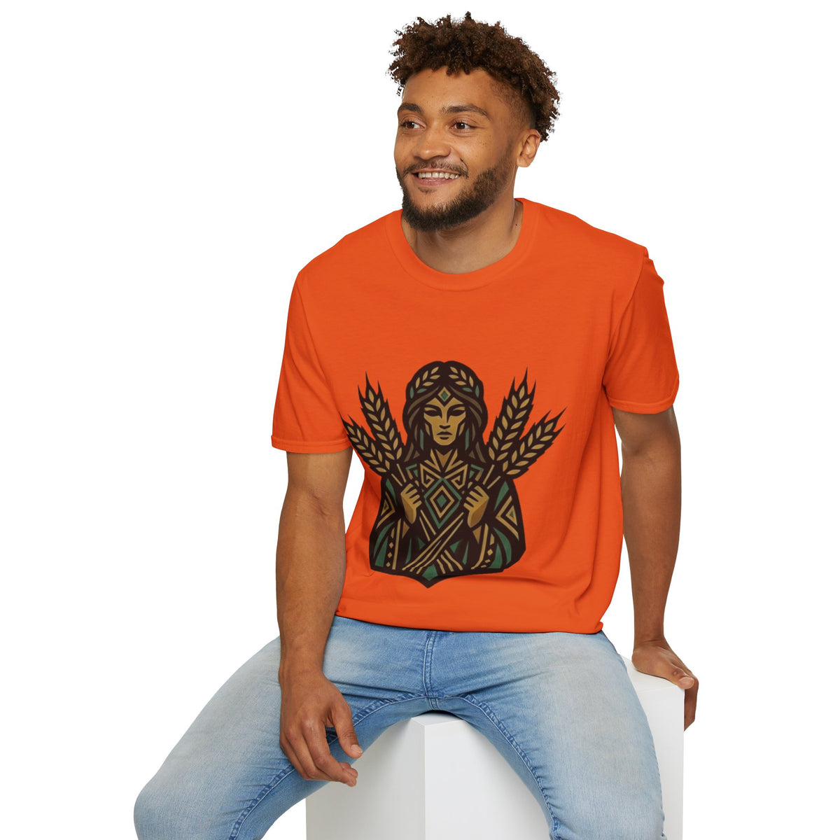 Virgo Zodiac Harvest Goddess T-Shirt — Wheat Maiden Graphic Tee