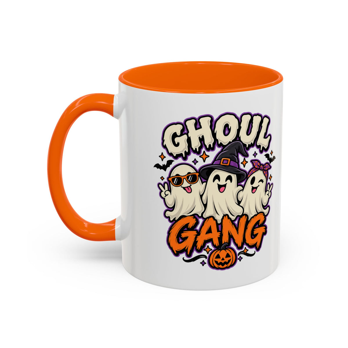 Ghoul Gang Coffee Mug — Cute Halloween Ghosts Accent Mug (11/15oz)