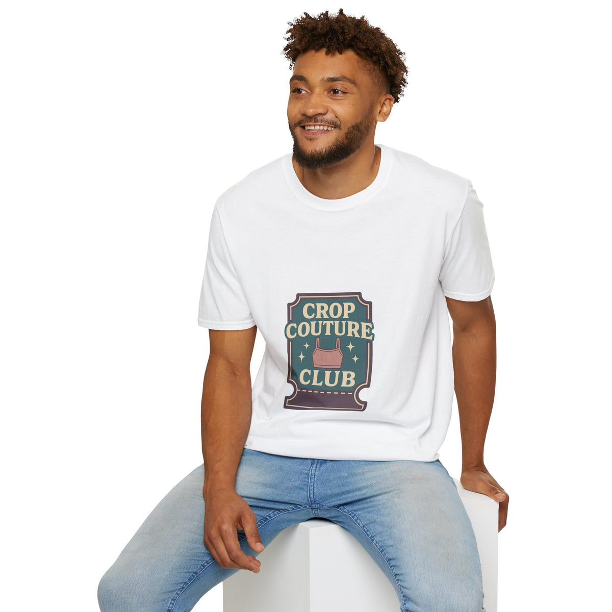 Crop Couture Club Retro Fashion Graphic Tee - Trending Now - October 2026
