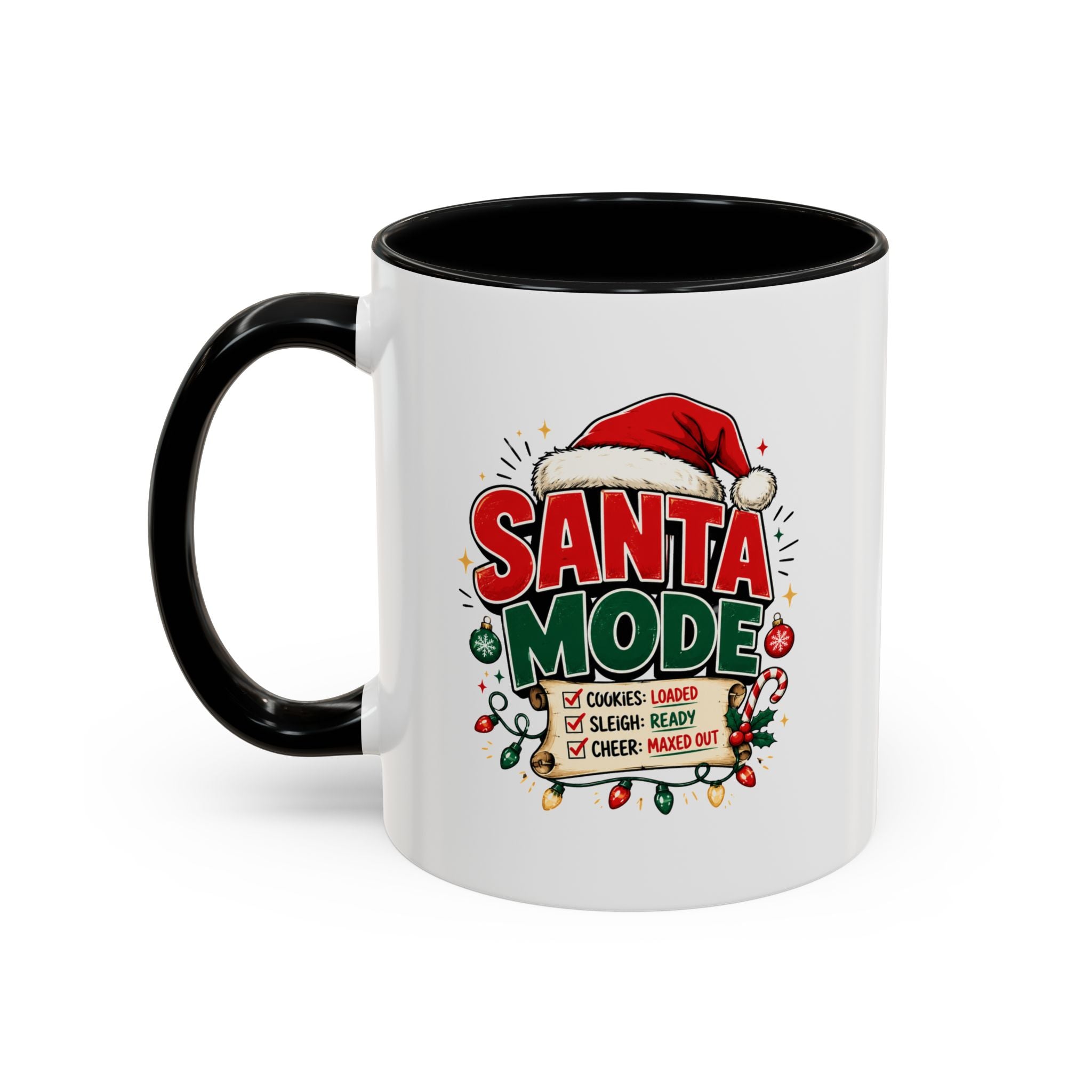 Santa Mode Coffee Mug — Christmas Holiday Accent Mug