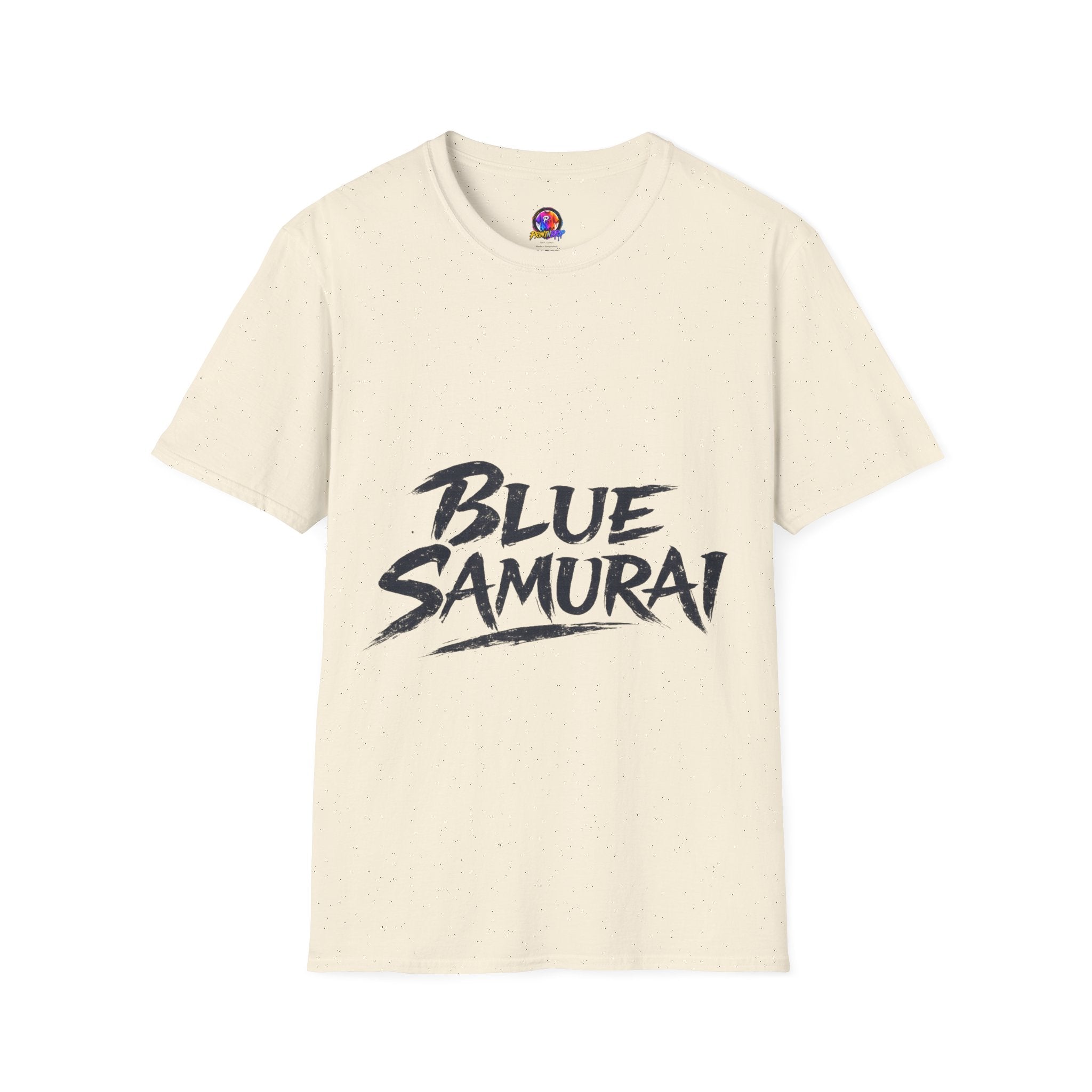 Japan Blue Samurai T-Shirt — Bold Brushstroke Graphic Tee