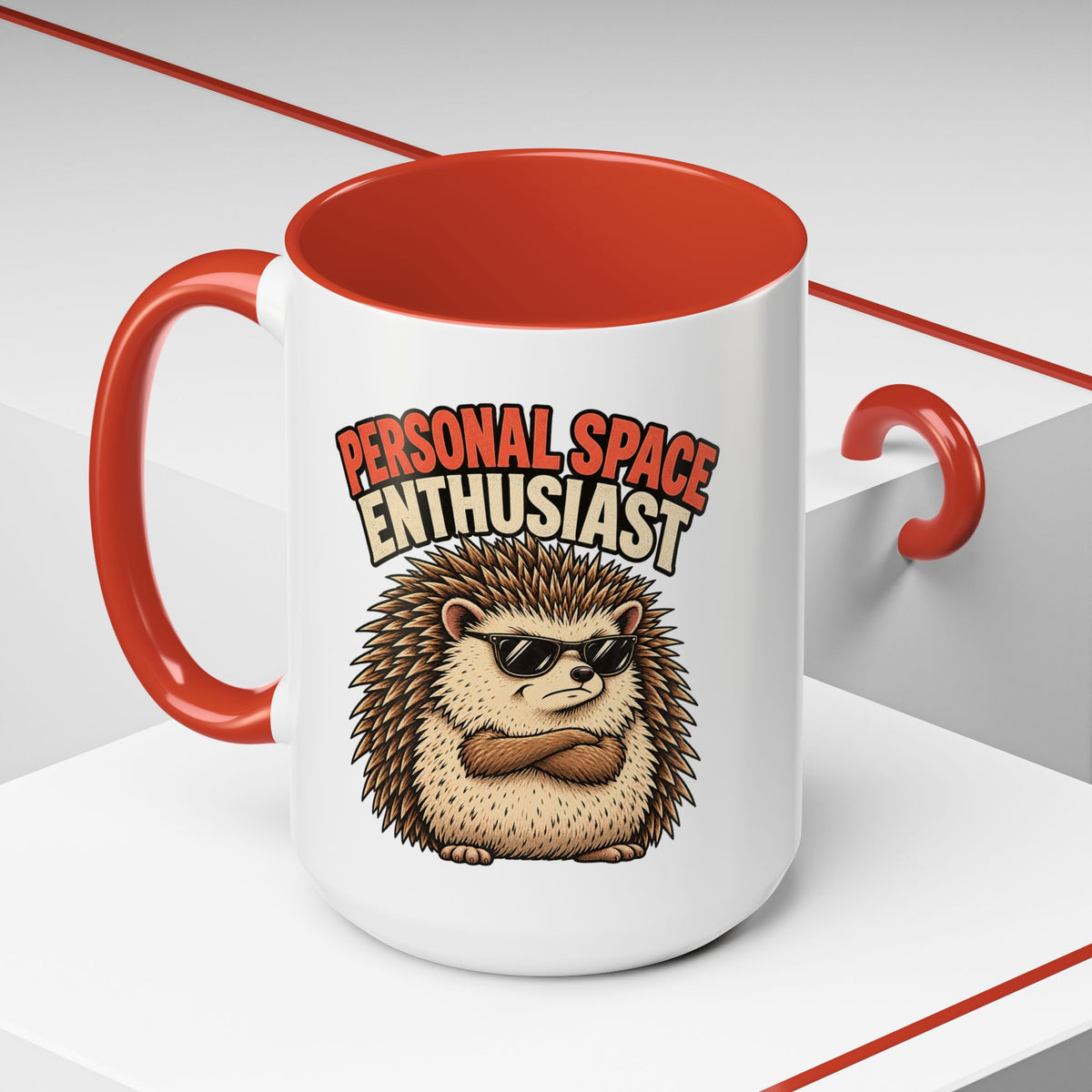 Funny And Witty "Personal Space Enthusiast" Accent Coffee Mug (11, 15oz)