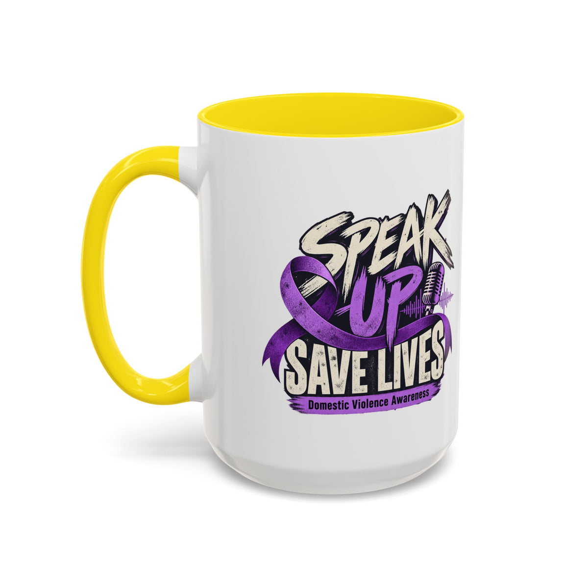 Speak Up Save Lives Domestic Violence Awareness Coffee Mug