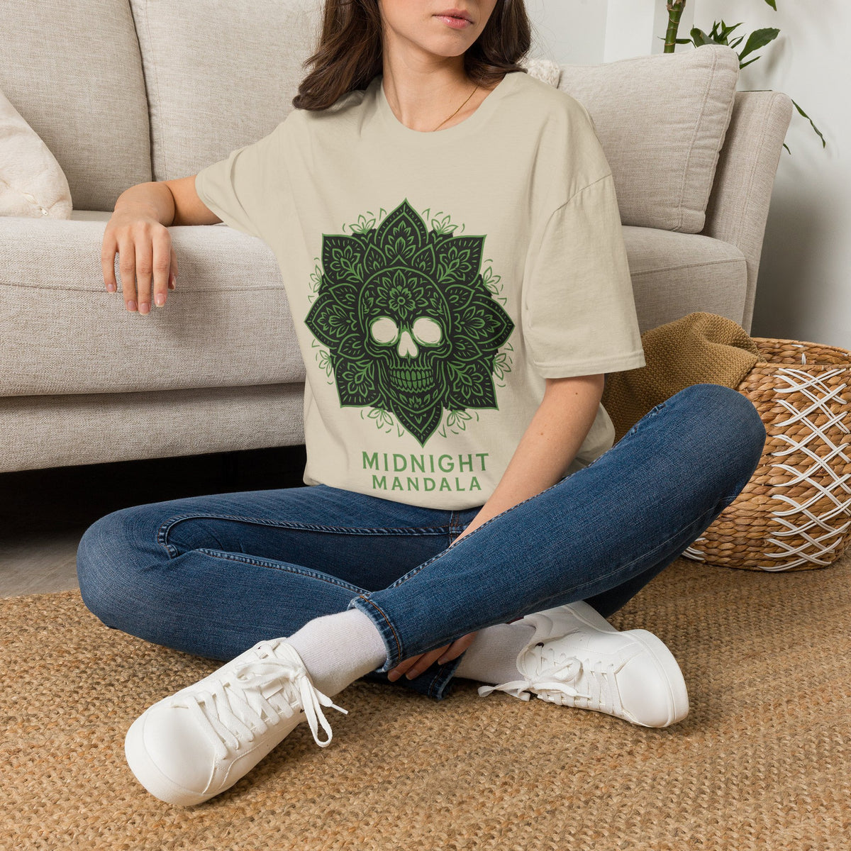 Mandala Skull T-Shirt — Midnight Mandala Floral Skull Tee - Trending Now - August 2026