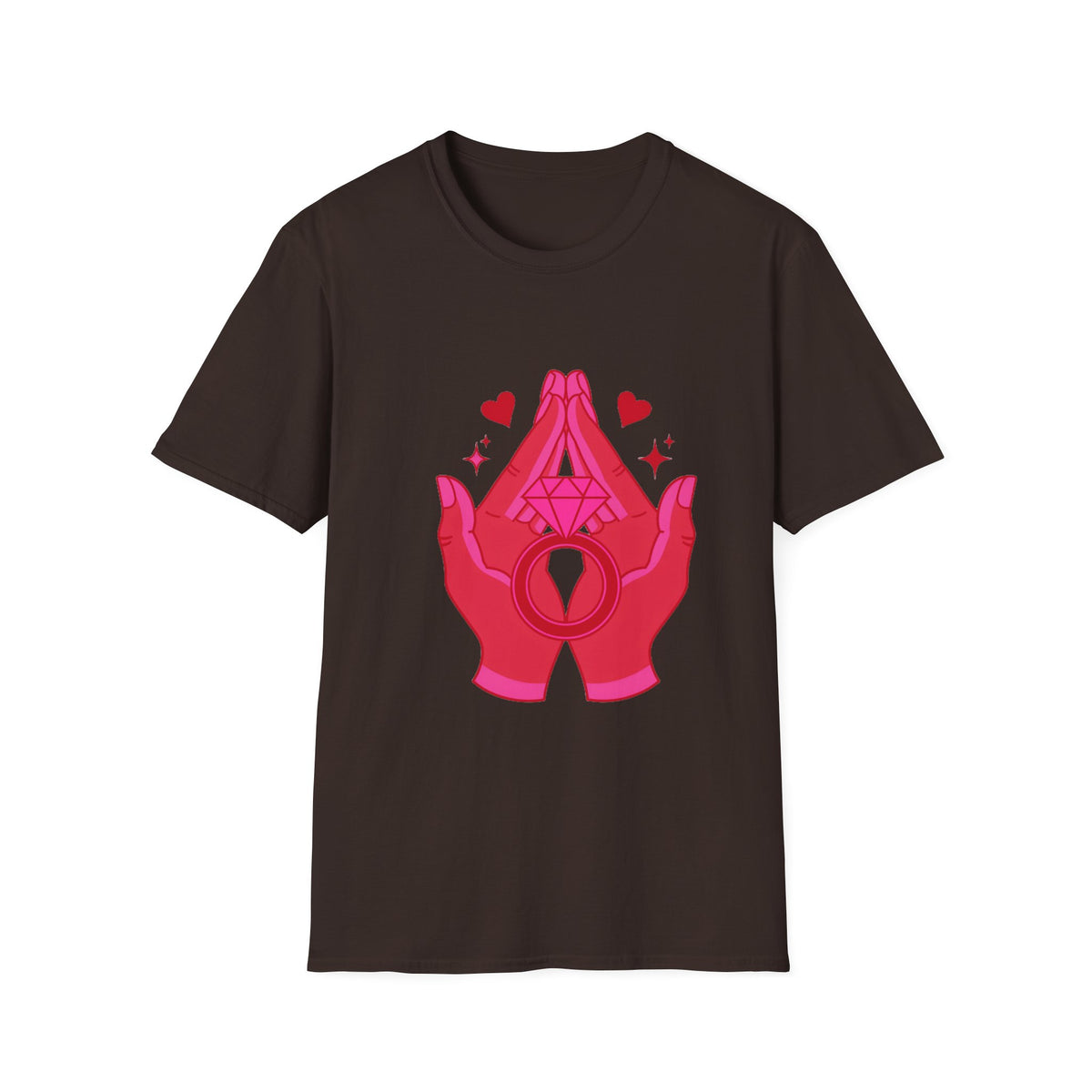 Manifested Hands Graphic T-Shirt — Pink Prayer Hands with Hearts - Trending Now - September 2026