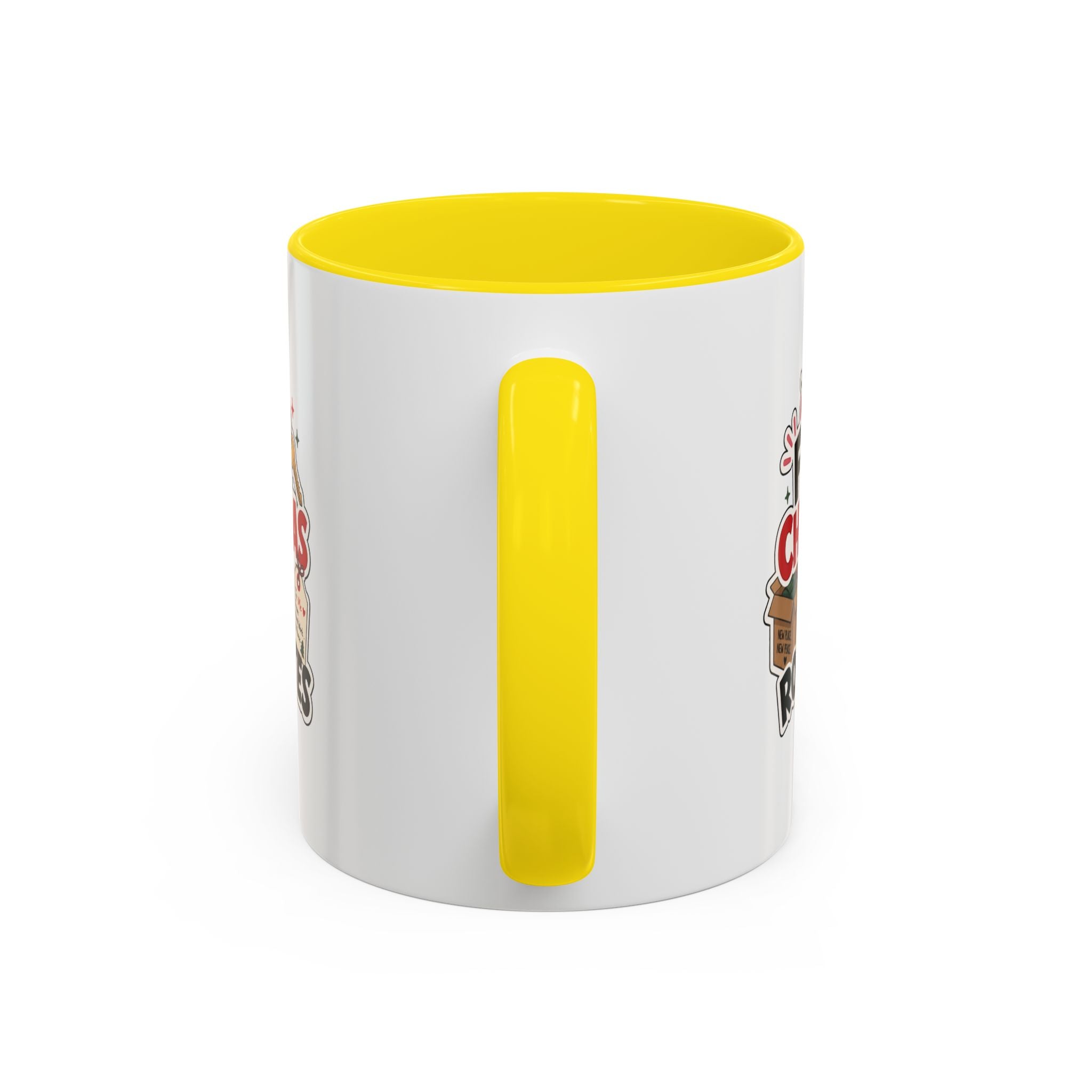 Modern Day Christmas First Christmas No Roommates Accent Coffee Mug — Funny Holiday Gift for New Homeowners & Dorm Residents