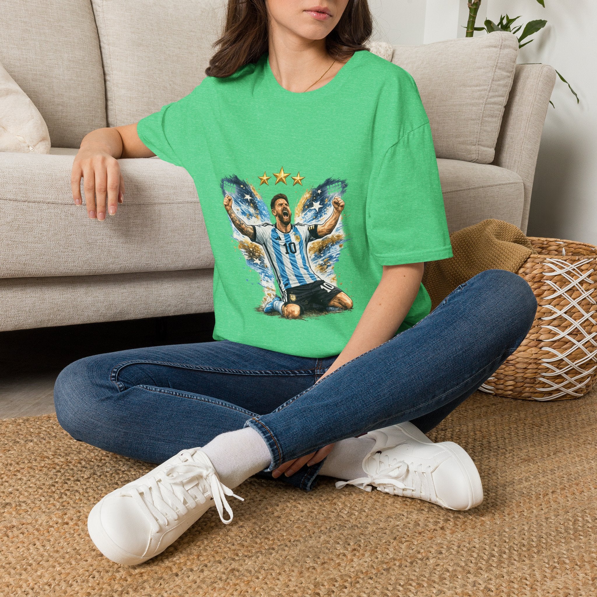Argentina Soccer Legend Argentina T-Shirt — Celebratory Messi Design