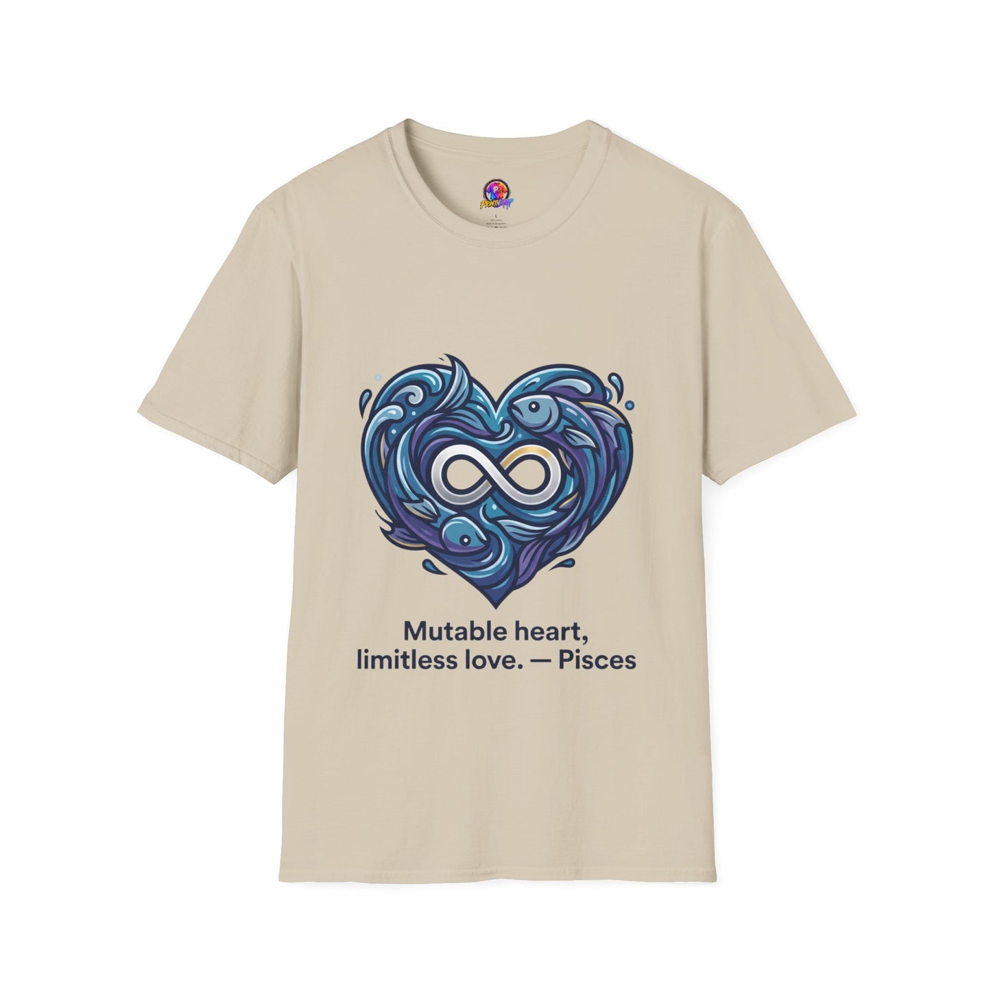 Pisces Infinity Heart T‑Shirt — Zodiac Ocean Love Tee