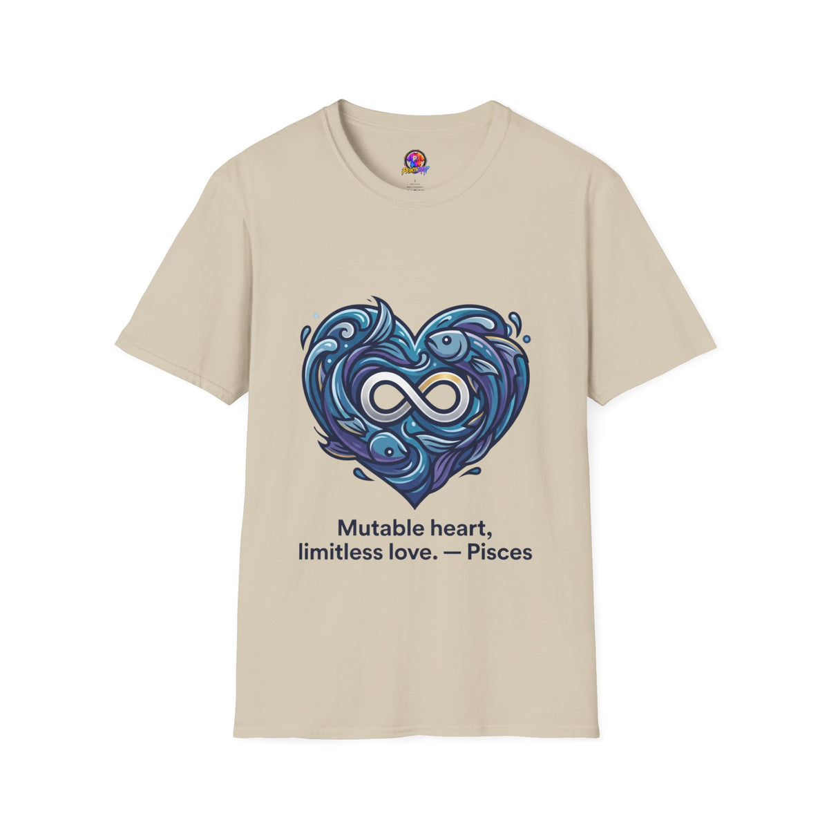 Pisces Infinity Heart T‑Shirt — Zodiac Ocean Love Tee
