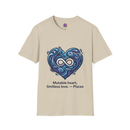Pisces Infinity Heart T‑Shirt — Zodiac Ocean Love Tee