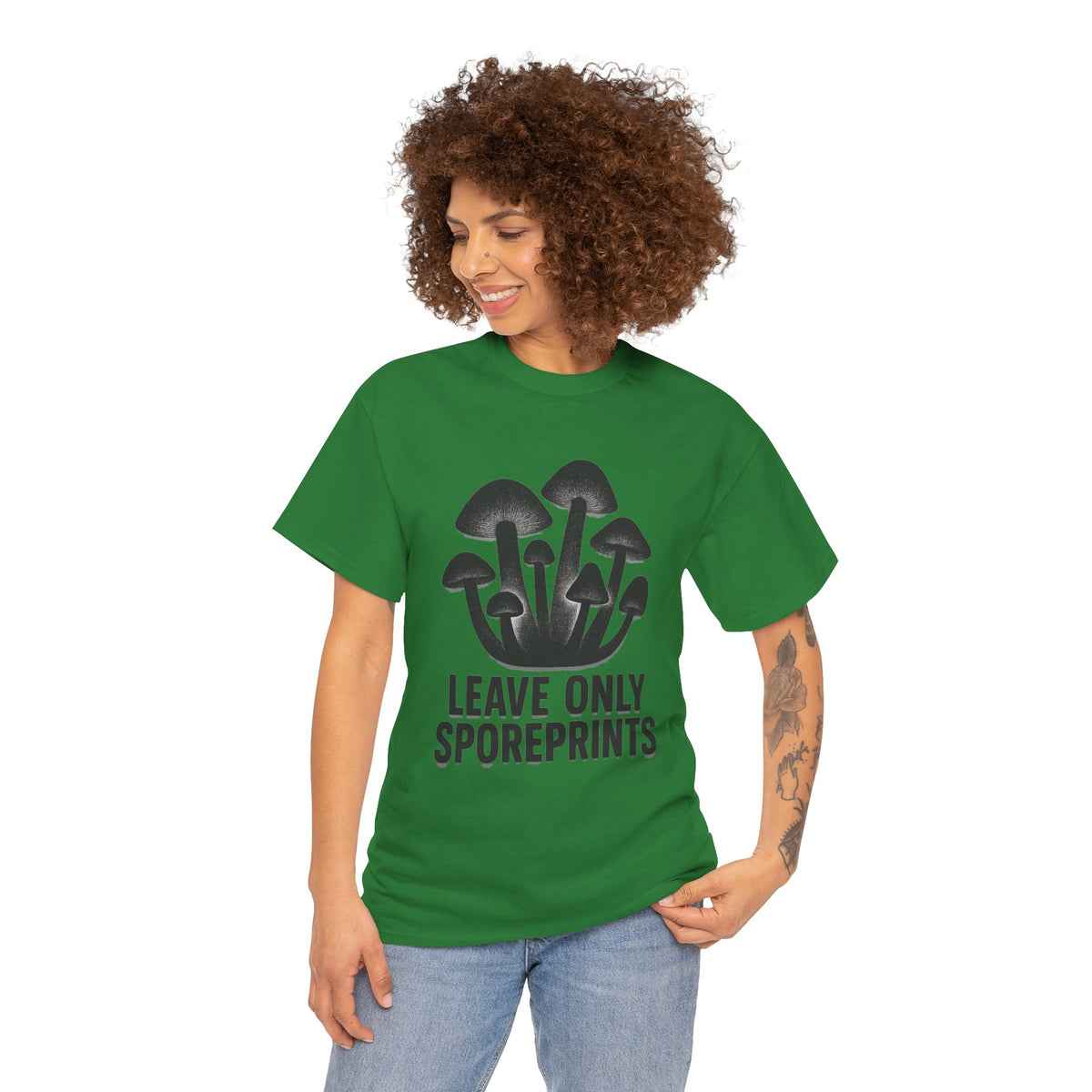 Mushroom Tee — "Leave Only Sporeprints" Eco Nature Graphic Shirt - Trending Now - August 2026