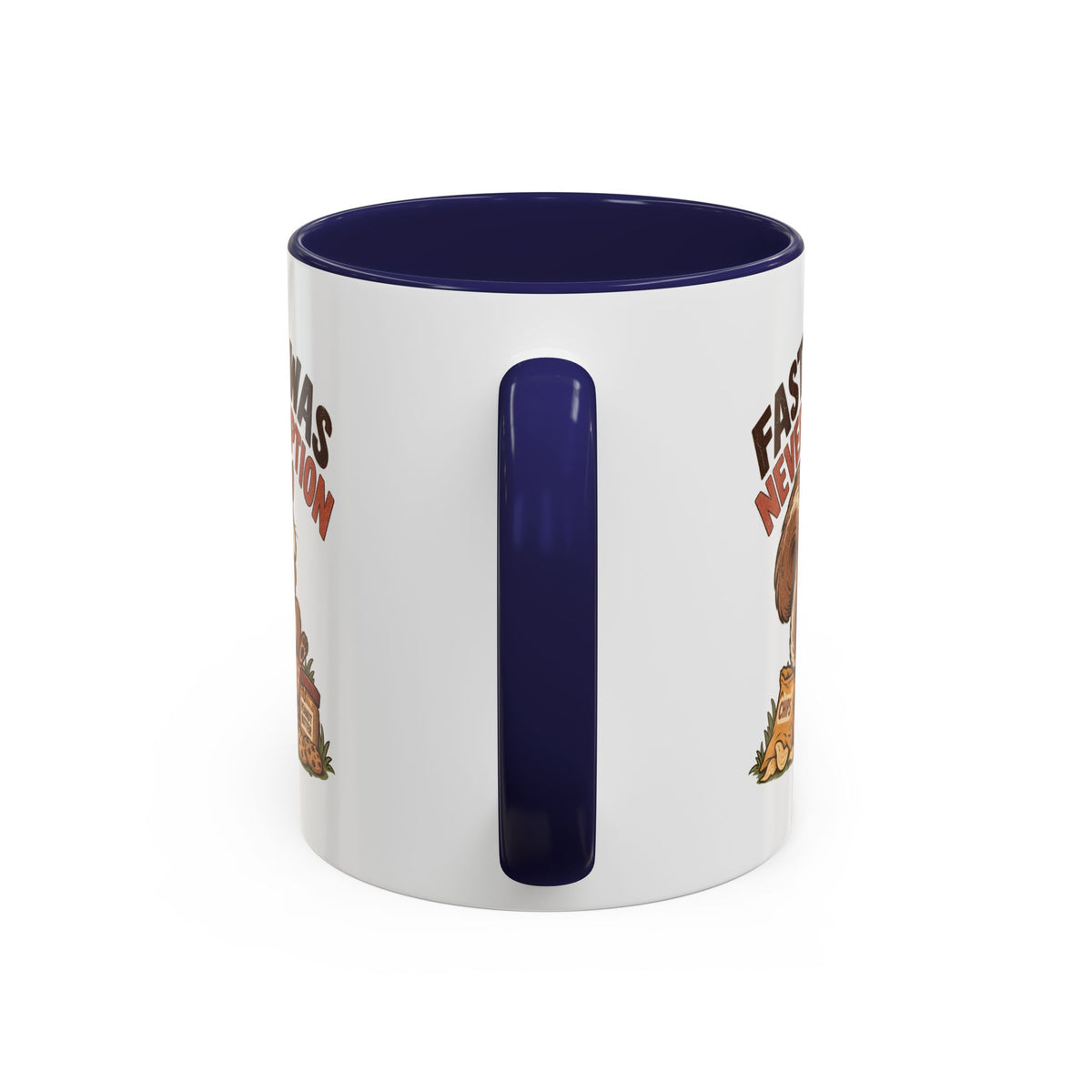 Funny And Witty "Fasting Was Never An Option" Accent Coffee Mug (11, 15oz)
