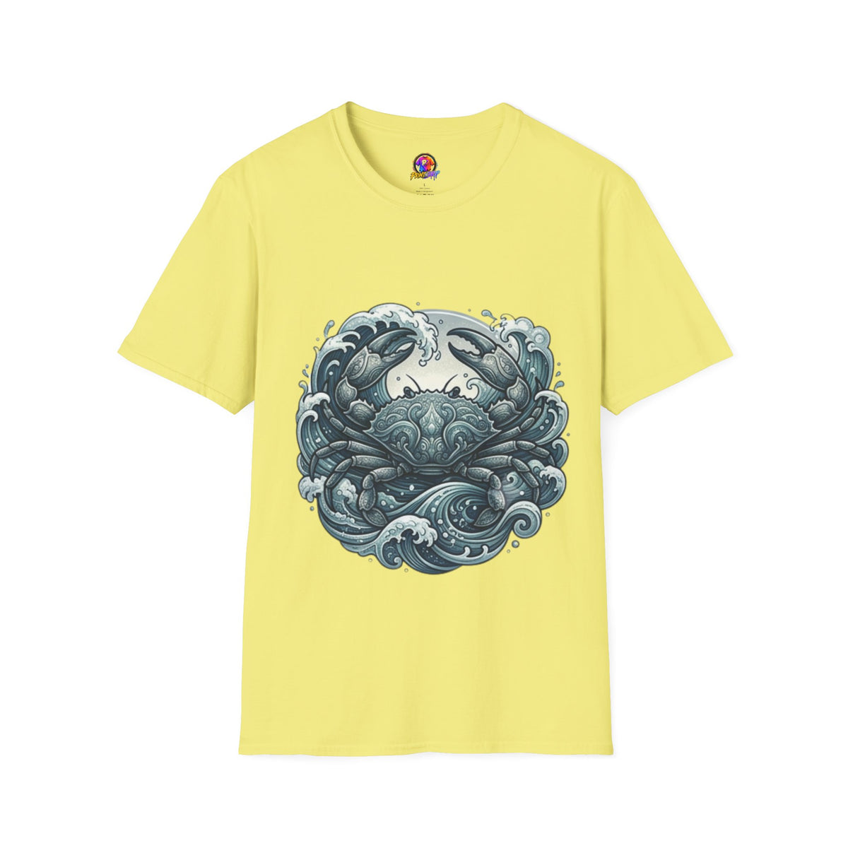 Crab and Waves Graphic T-Shirt — Coastal Oceanic Nautical Tee