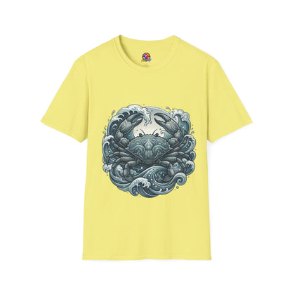 Crab and Waves Graphic T-Shirt — Coastal Oceanic Nautical Tee