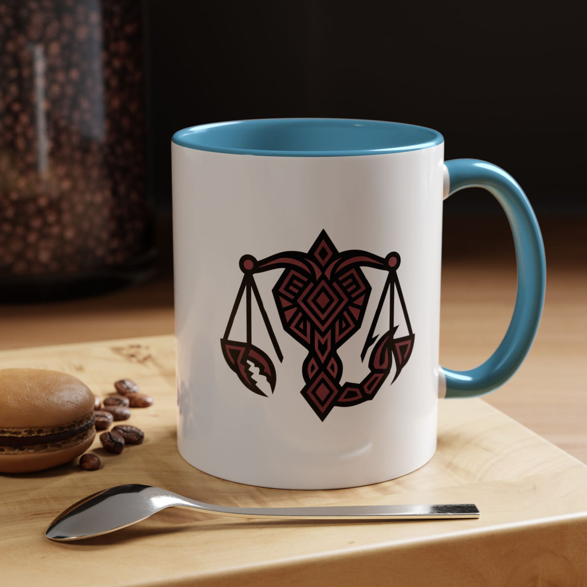 Scorpio Zodiac Scales Coffee Mug — Zodiac Balance Accent Mug