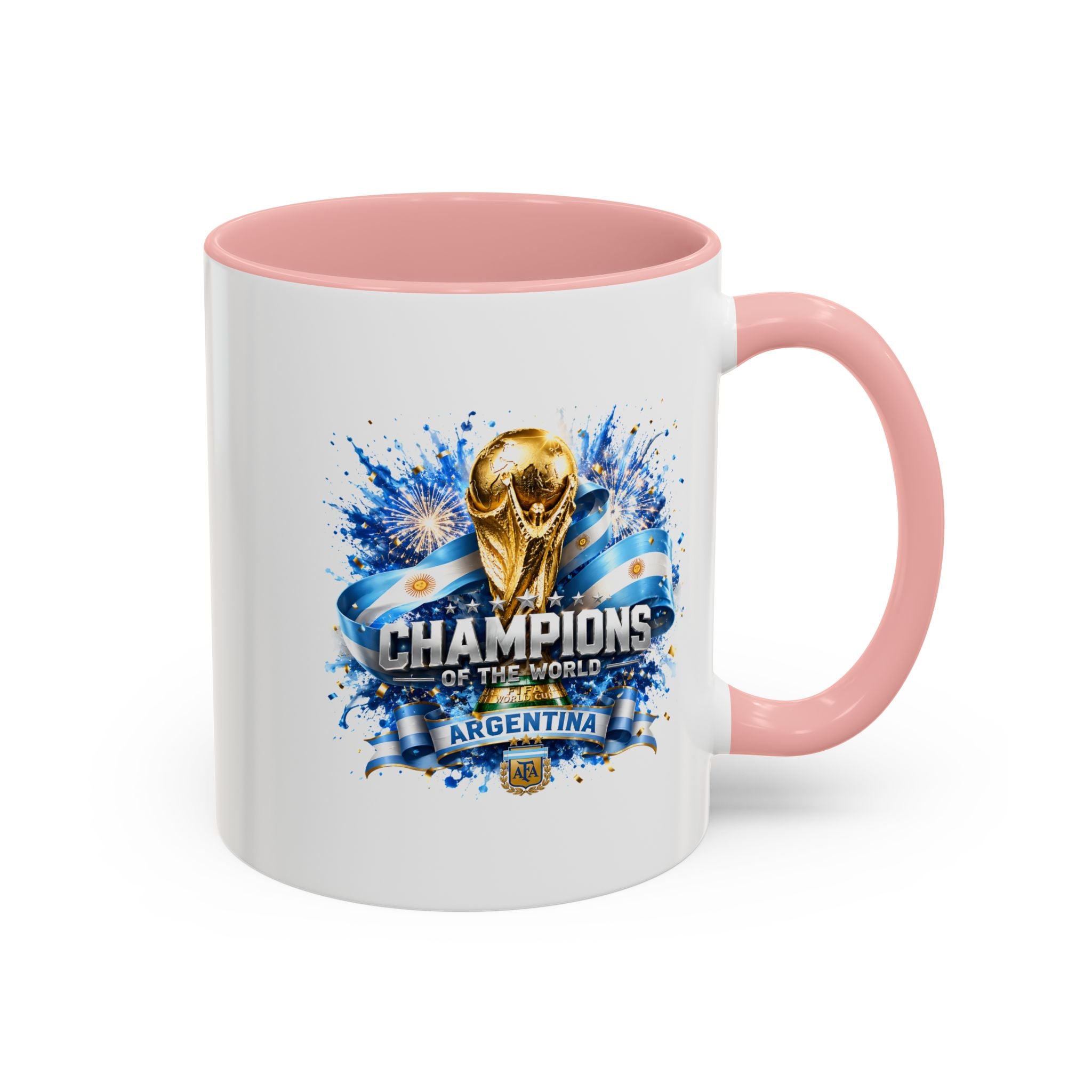 Argentina World Cup Champions Coffee Mug — 'Champions of the World' Accent Mug