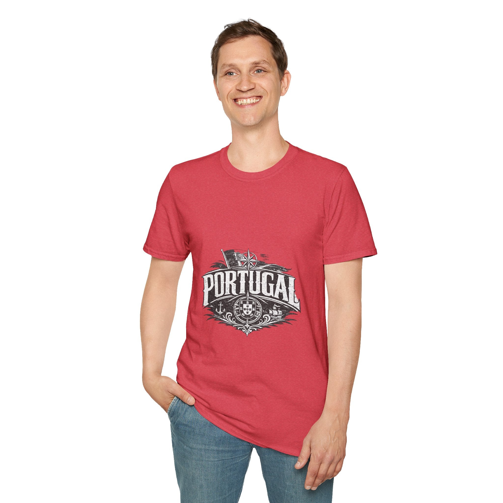 Portugal Vintage Compass T-Shirt — Nautical Travel Souvenir