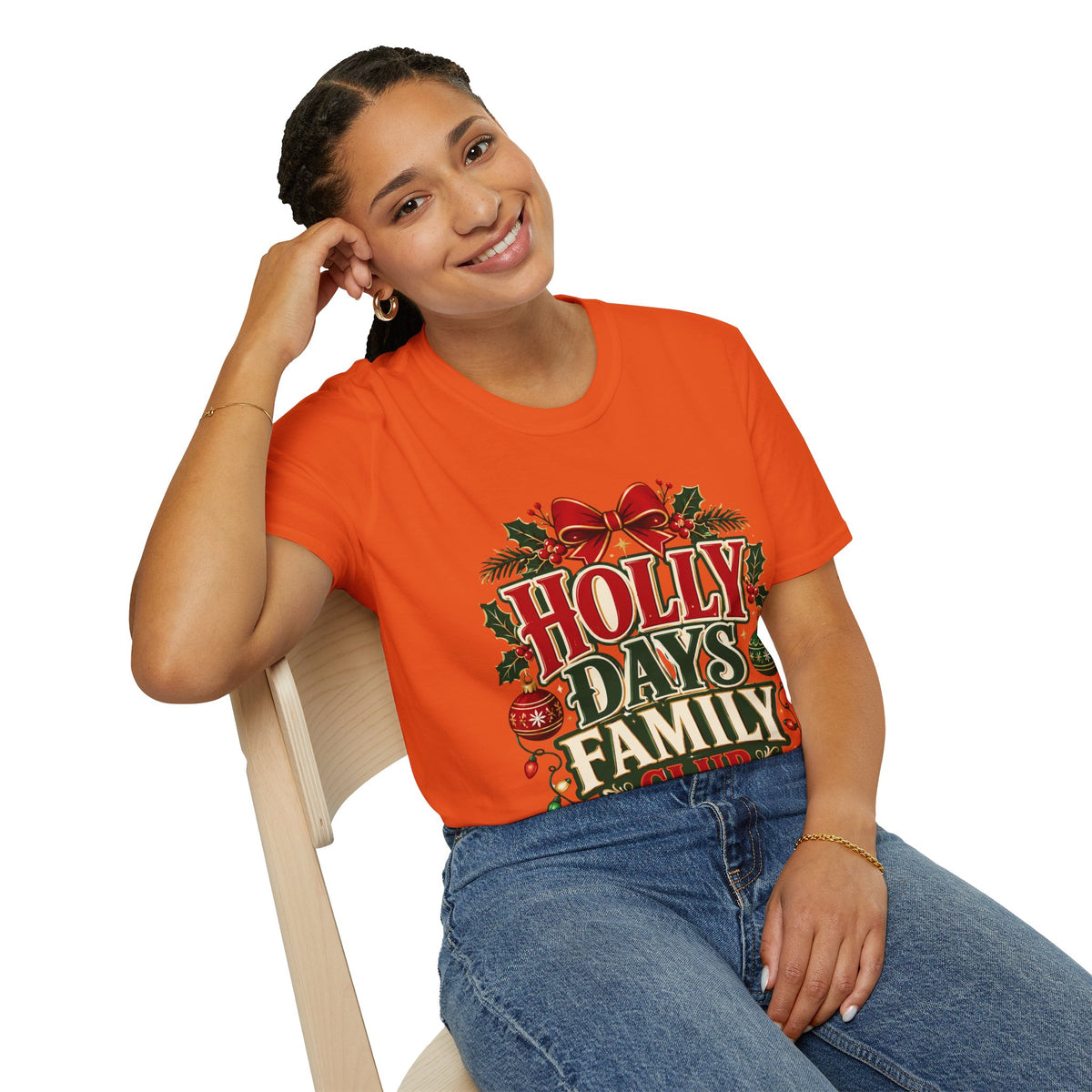 Holly Days Family Club T‑Shirt — Festive Christmas Holiday Tee