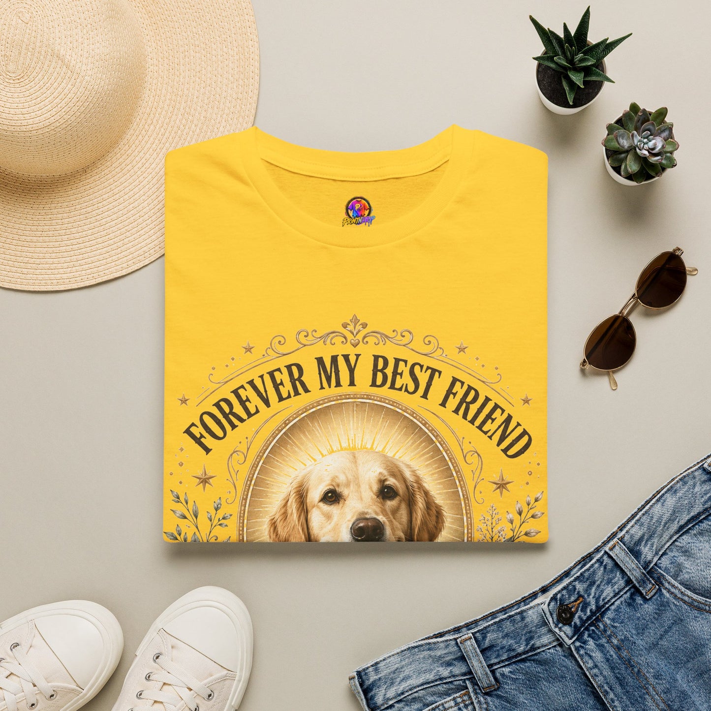Forever My Best Friend Dog T-Shirt — Personalized Pet Memorial Tee ("Bailey")