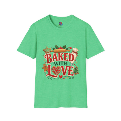 Baked With Love T-Shirt — Holiday Baking Christmas Cookie Chef Tee
