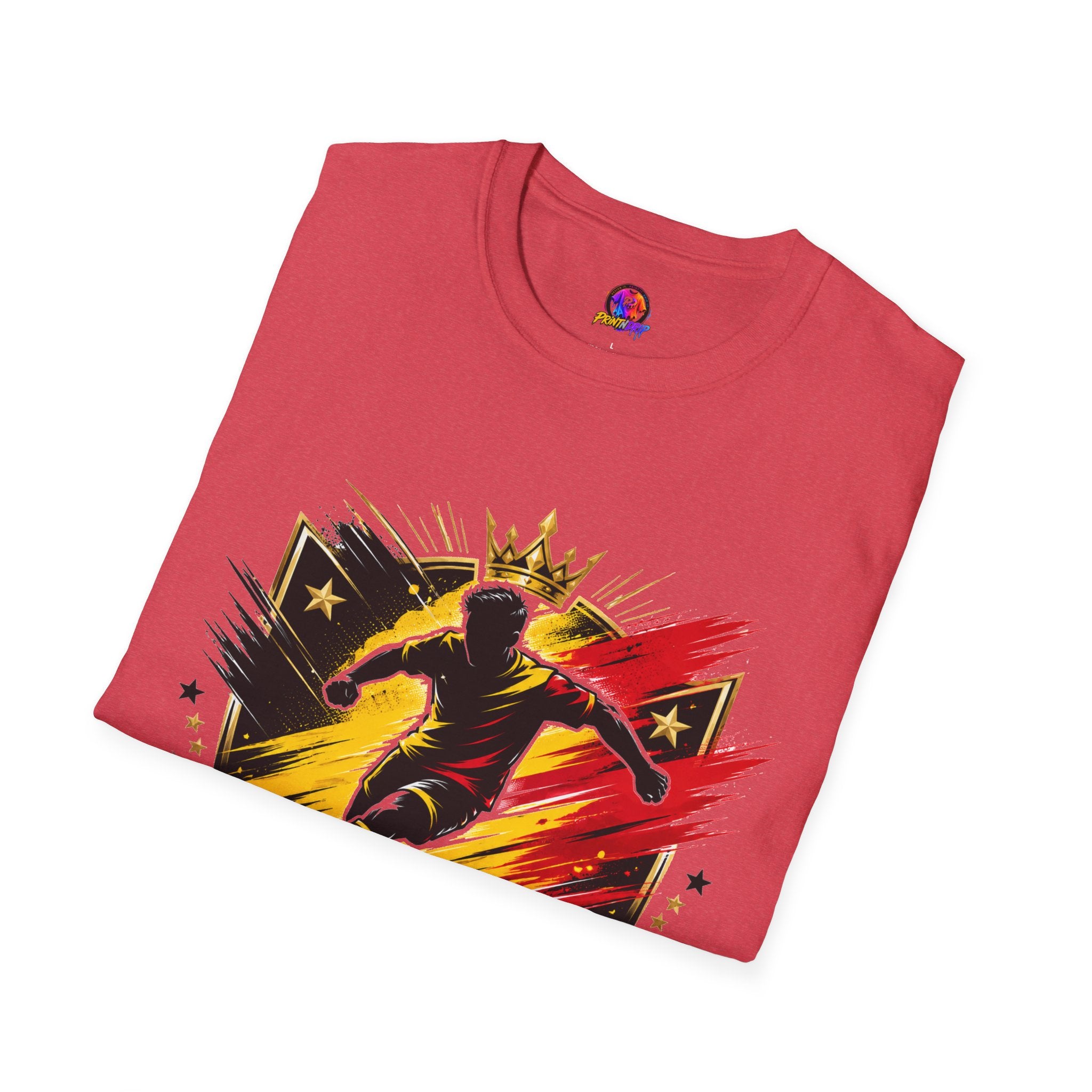 Belgium Soccer T-Shirt — 'Tricolor Strike' Graphic Jersey Tee