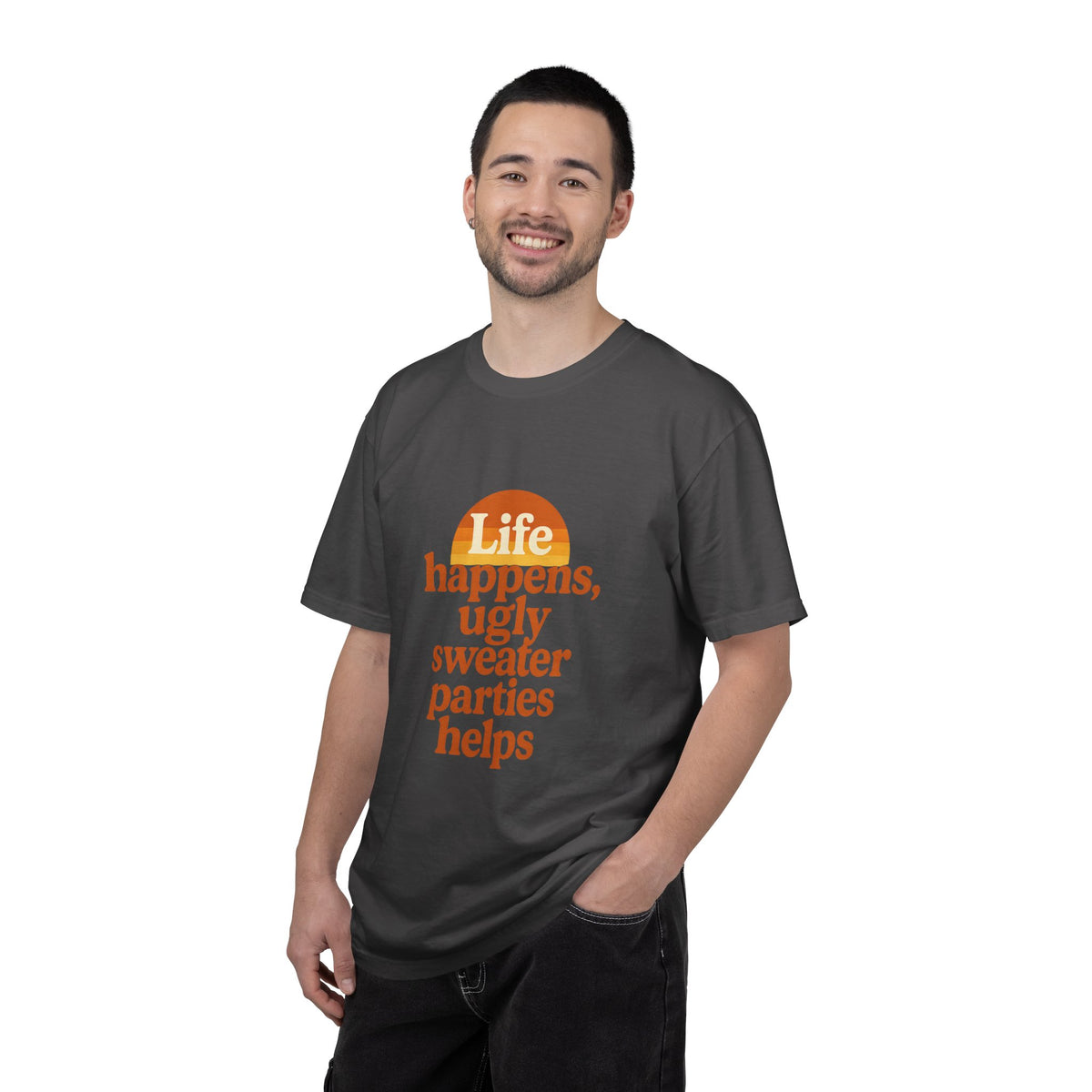 Life Happens Ugly Sweater Parties Helps T-Shirt - Trending Now - October 2026