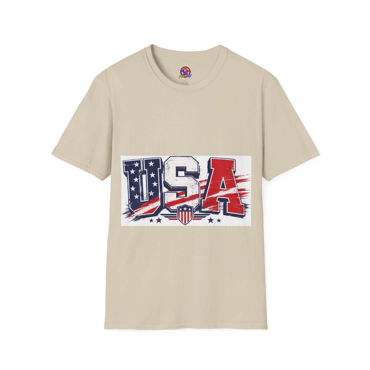 USA Flag Graphic T-Shirt — Patriotic Red White & Blue Tee