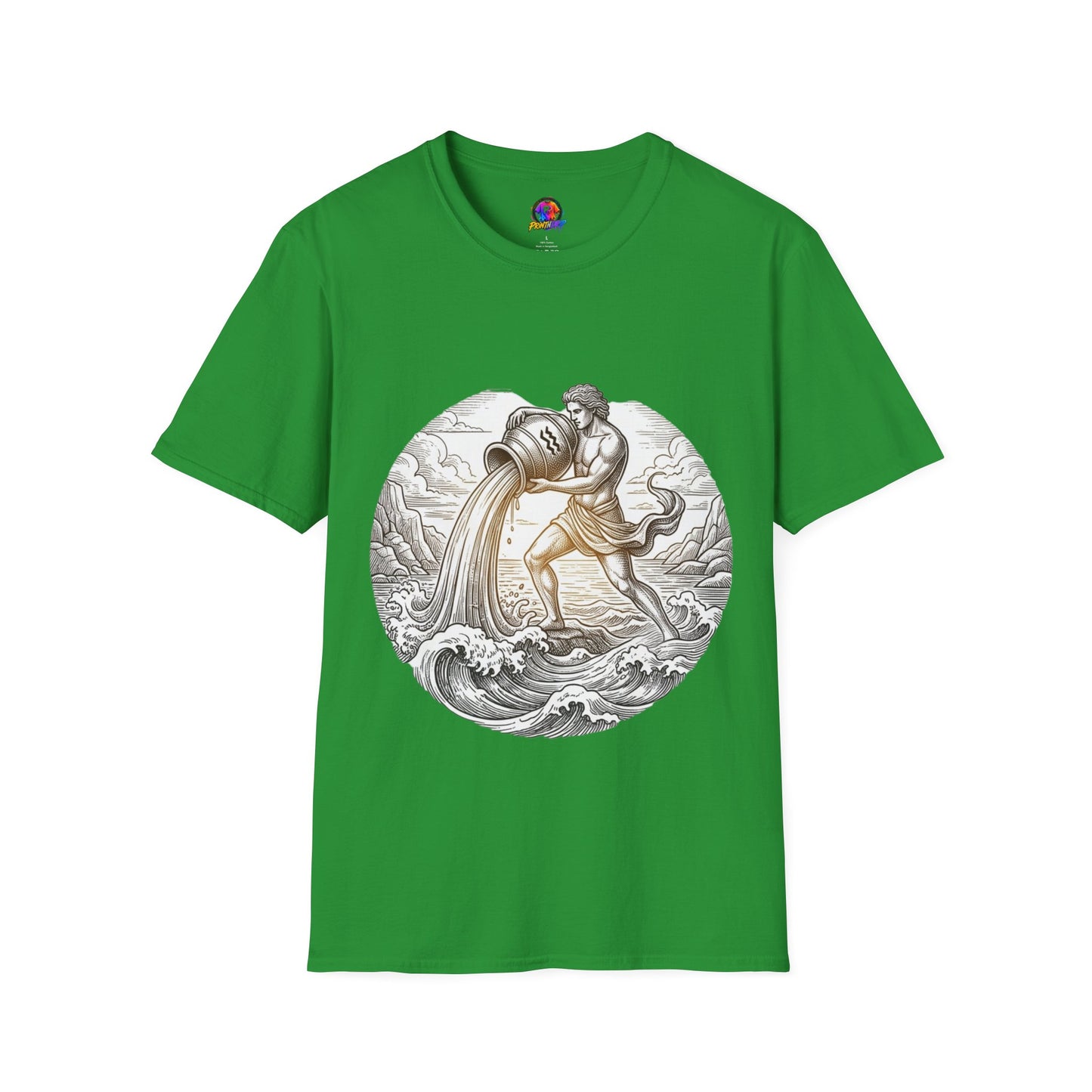 Aquarius Zodiac T-Shirt — Vintage Water Bearer Astrology Tee