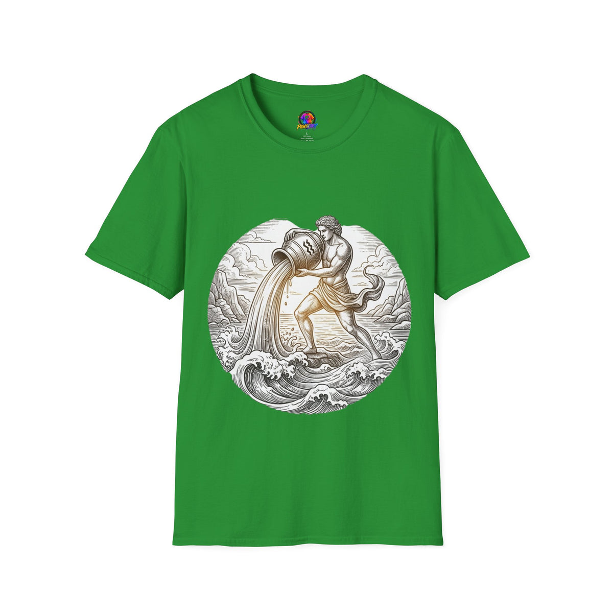 Aquarius Zodiac T-Shirt — Vintage Water Bearer Astrology Tee