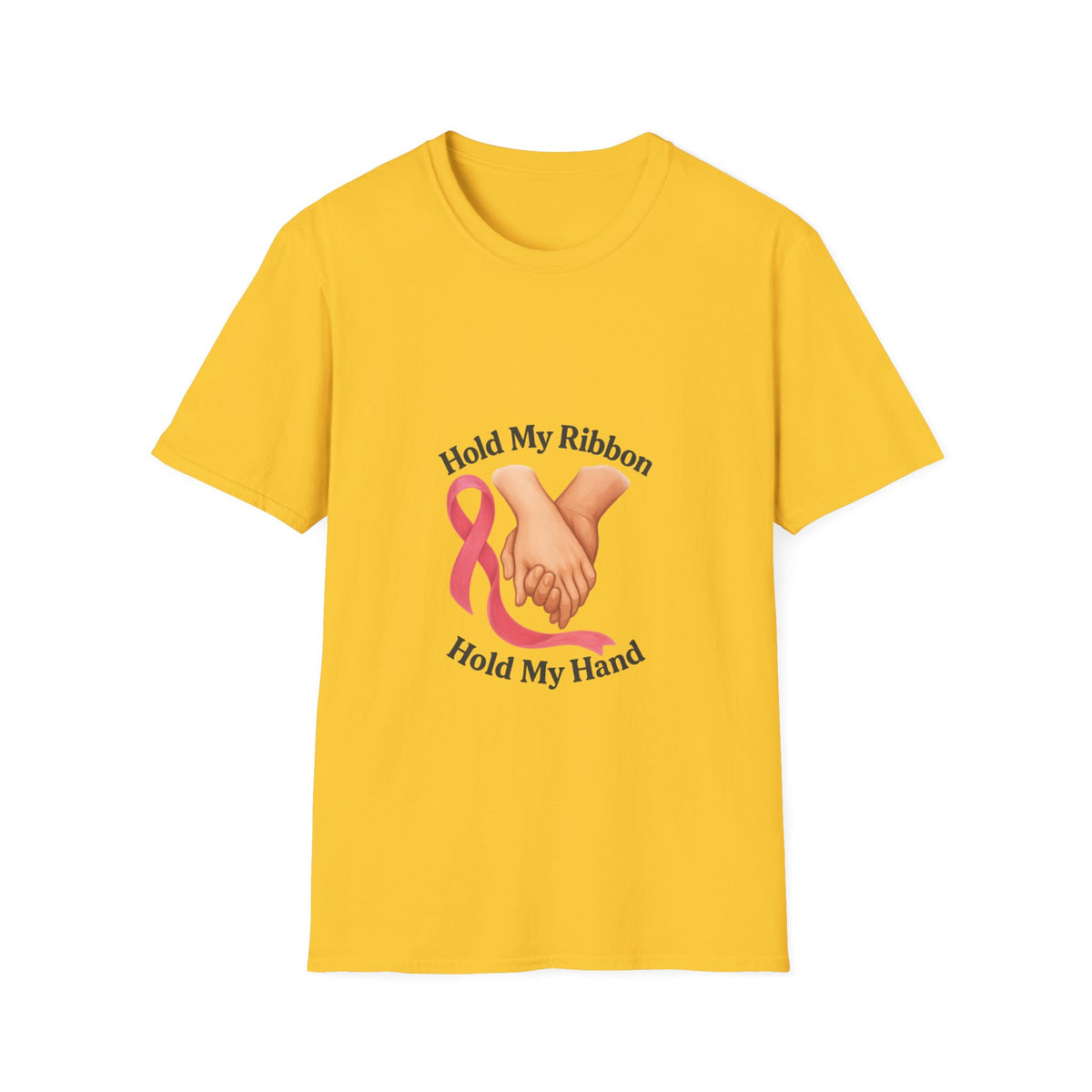 Breast Cancer Support T-Shirt — “Hold My Ribbon Hold My Hand” - Trending Now - October 2026