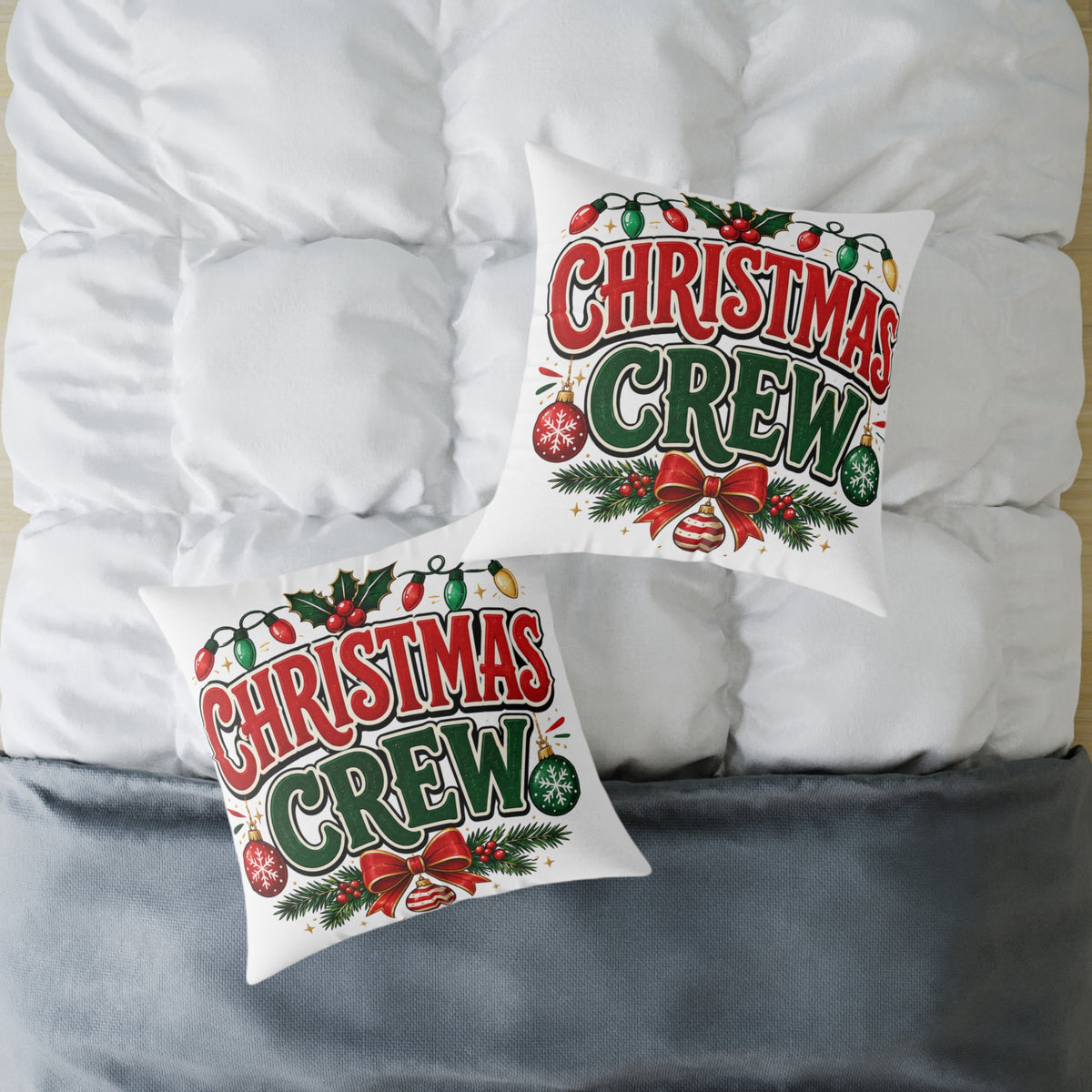 Christmas Crew Holiday Throw Pillow