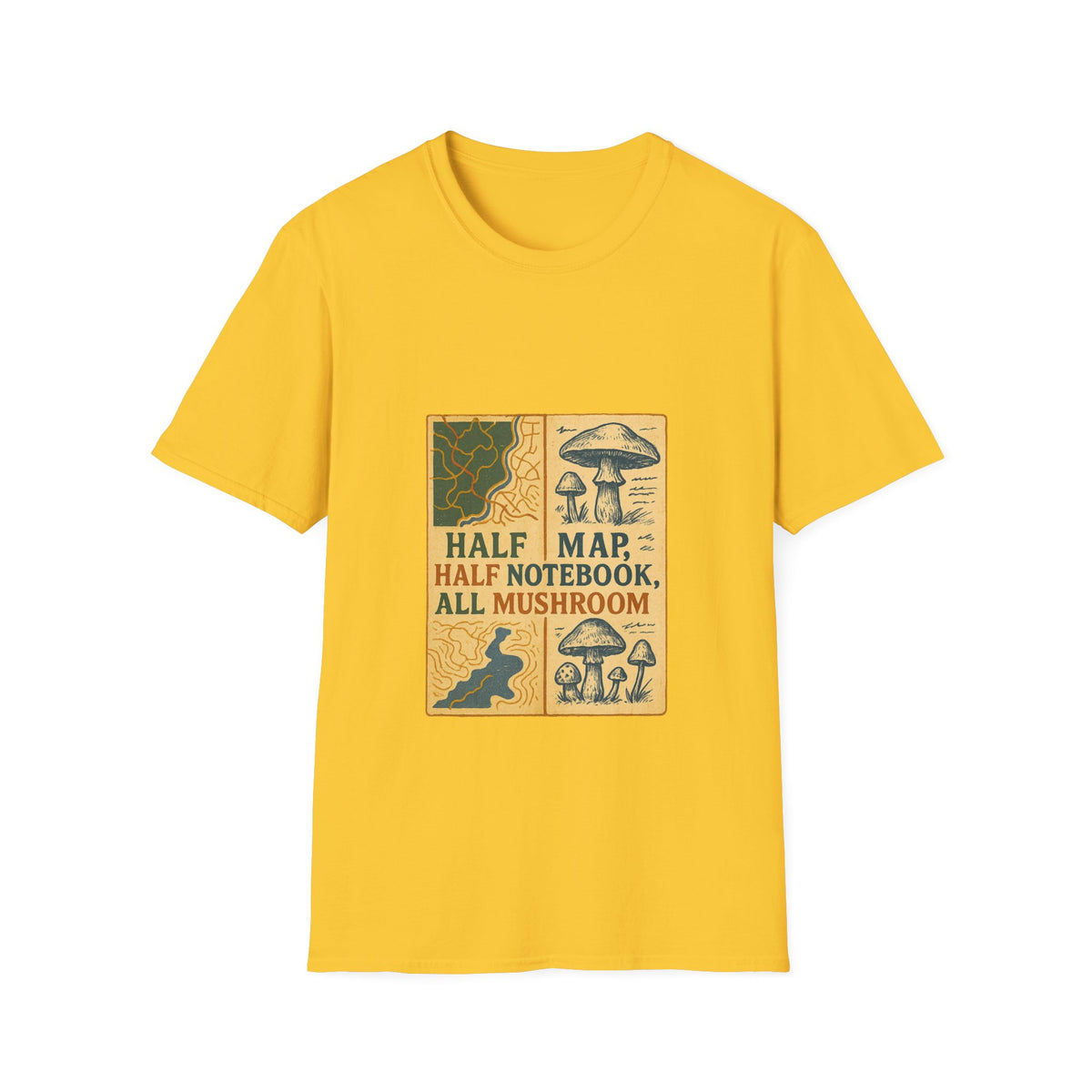 Mushroom Field Guide T-Shirt – Vintage “Half Map, Half Notebook, All Mushroom” Design - Trending Now - October 2026