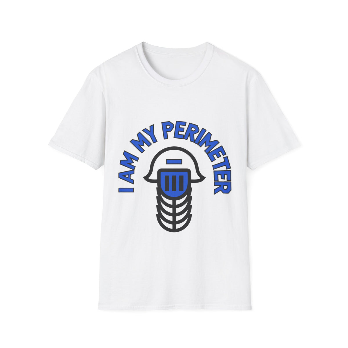 I Am My Perimeter Blue Jail Bars T-Shirt - Minimalist Graphic Quote Tee - Trending Now - September 2026