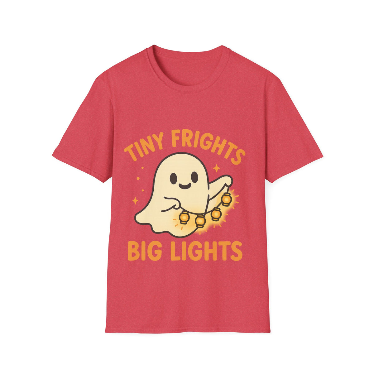 "Tiny Frights Big Lights" Cute Ghost Tee | Spooky Season Halloween T-Shirt - Trending Now - September 2026