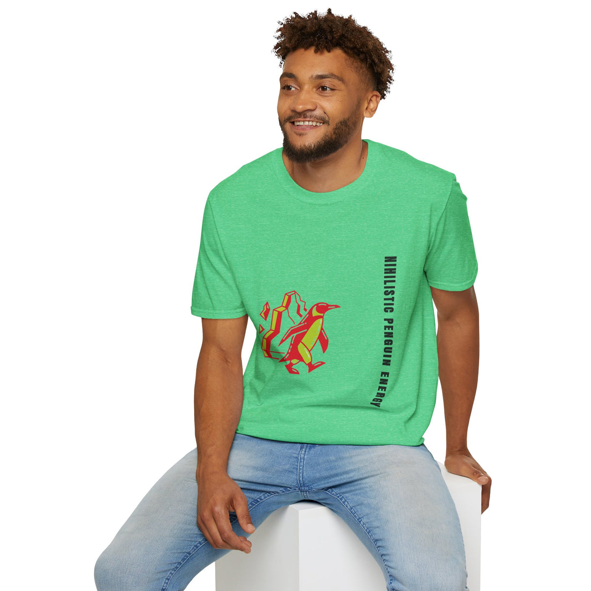 Penguin Mountains T-Shirt — Stylized Colorblock Penguin Graphic Tee - Trending Now - September 2026