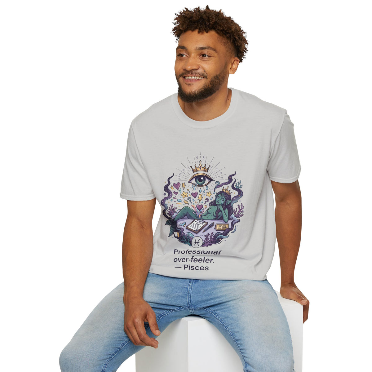 Mystic Eye Graphic T‑Shirt — 'Professional Over‑Feeler' Surreal Tee