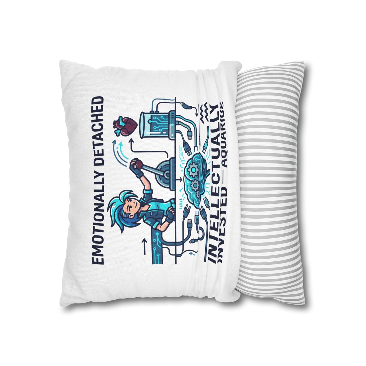 Aquarius Zodiac Spun Polyester Square Pillowcase