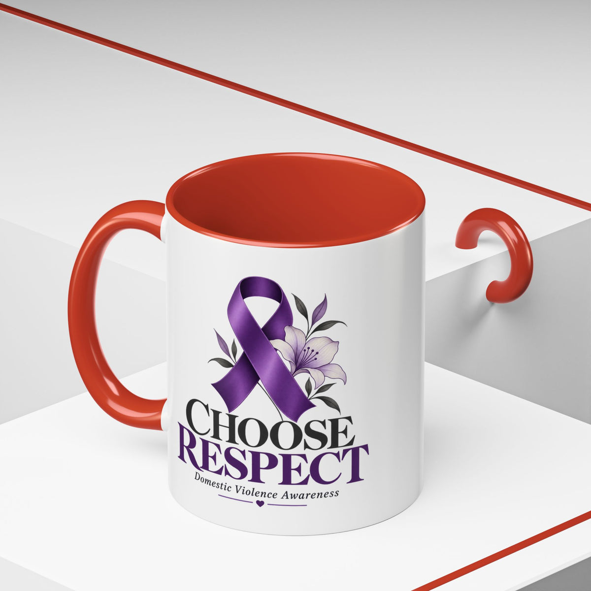 Choose Respect - Domestic Violence Awareness Coffee Mug (Accent, 11/15oz)