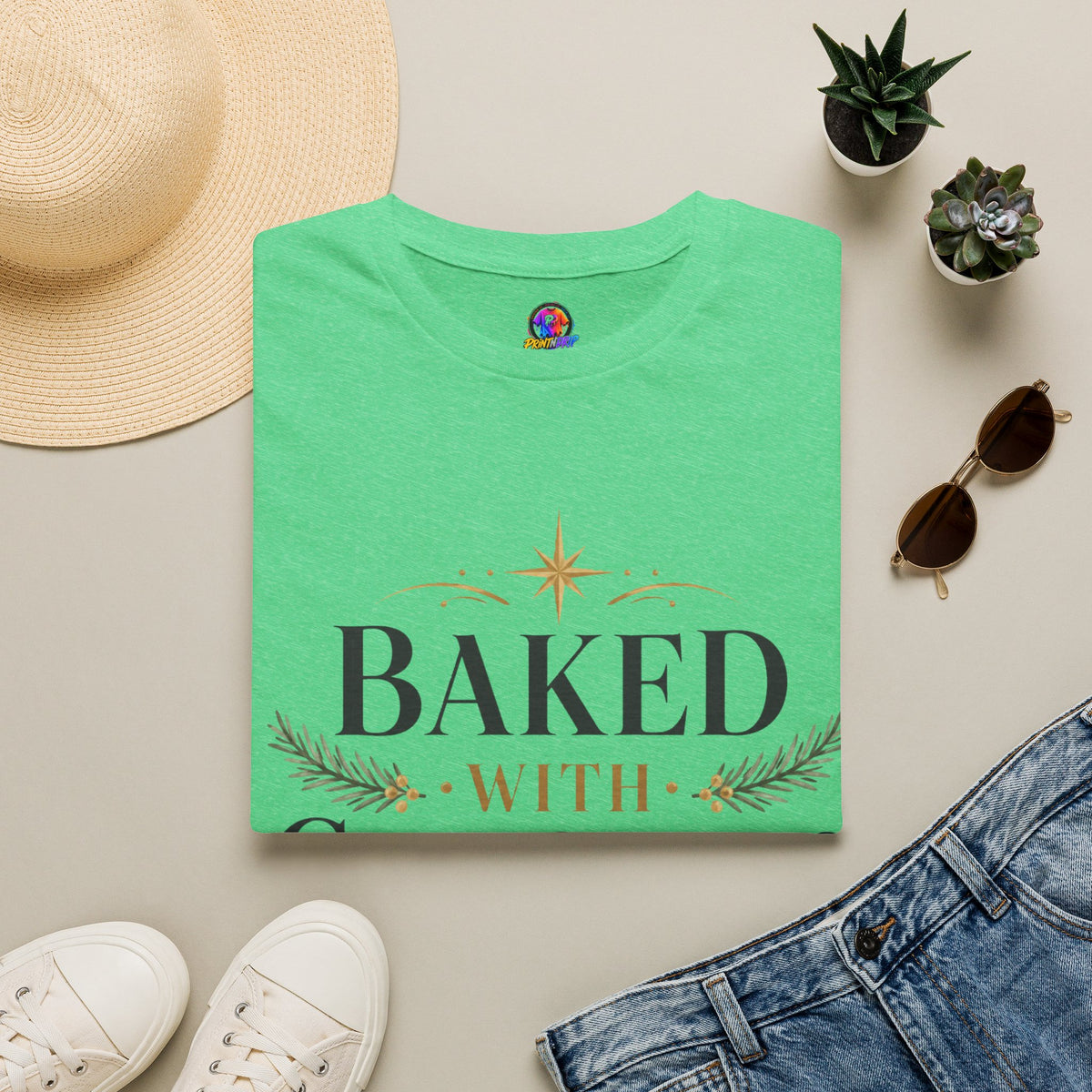 T-Shirt — "Baked With Christmas Love" Holiday Baking Shirt