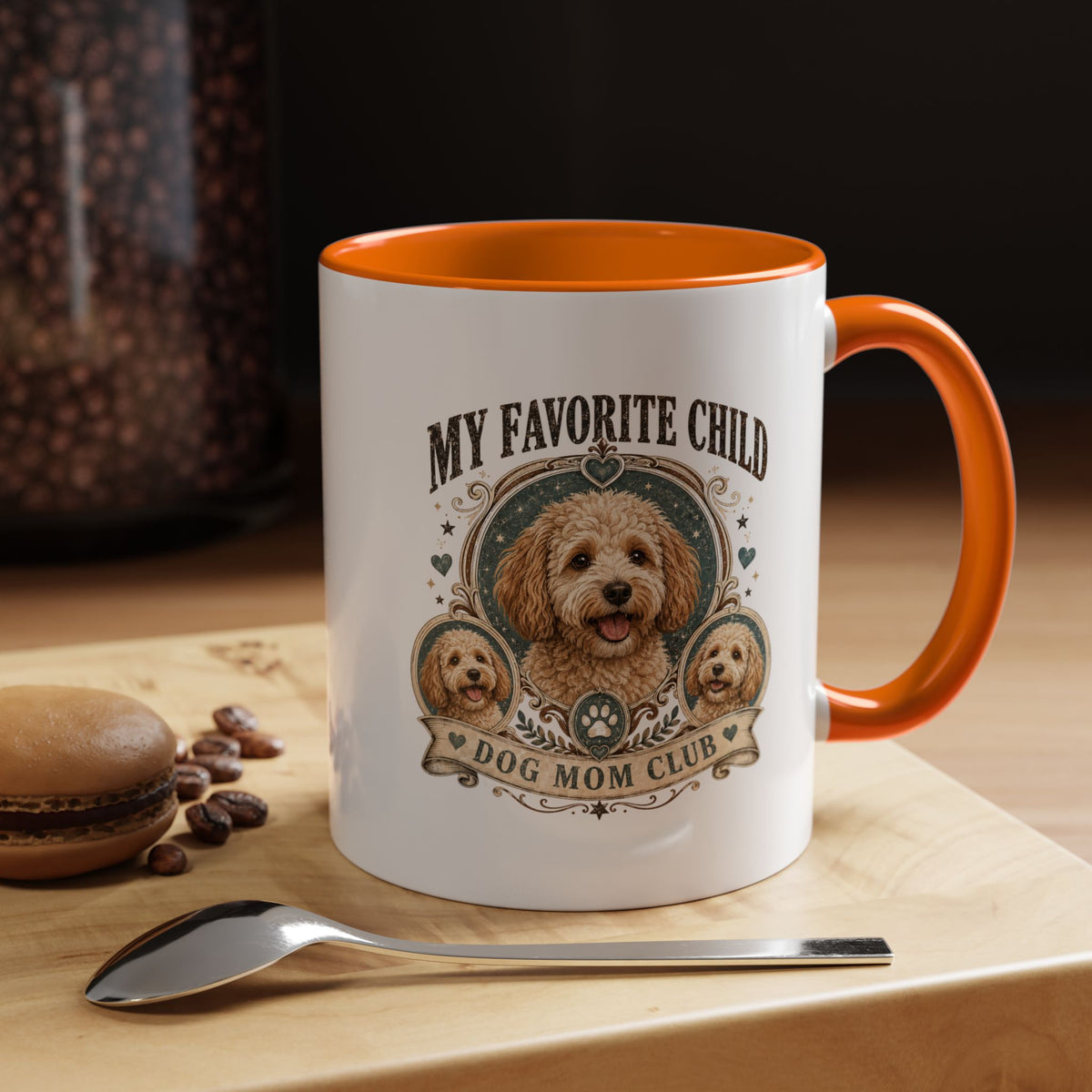 Milo Bailey Dog Dad Mom Dog Mom Coffee Mug – “My Favorite Child” Cute Paw Print Accent Mug
