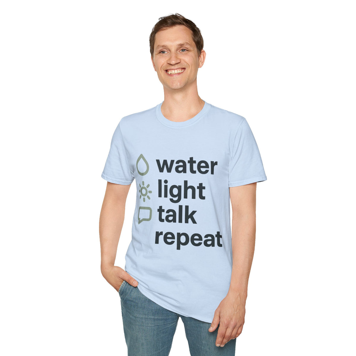 Eco Icons T-Shirt — Minimal 'water • light • forest' Graphic Tee - Trending Now - September 2026
