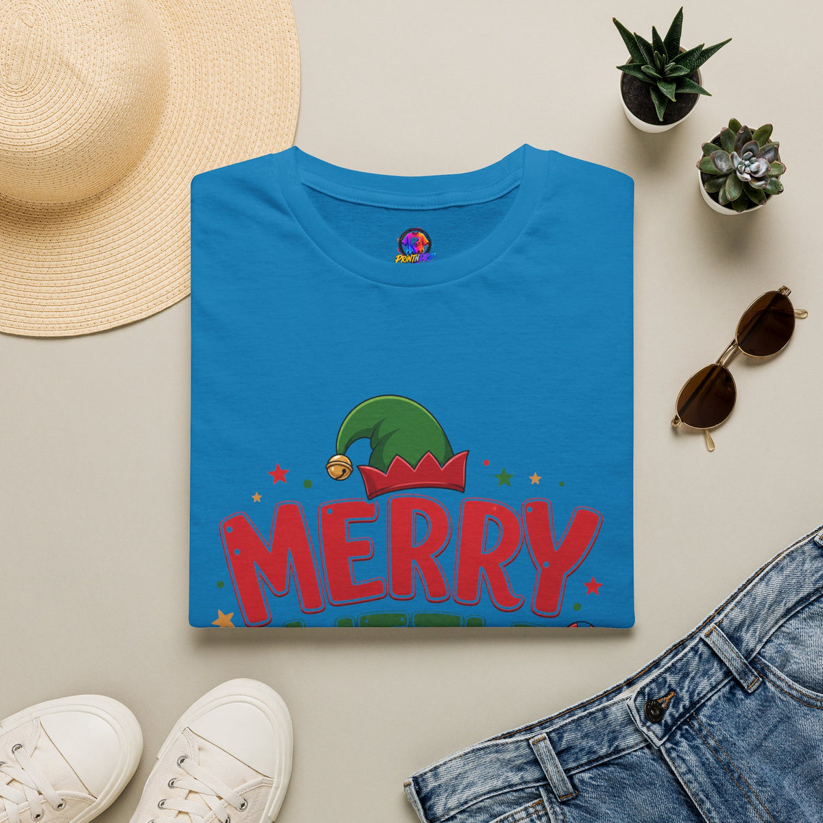 Merry Little Elf T-Shirt — Festive Christmas Holiday Tee