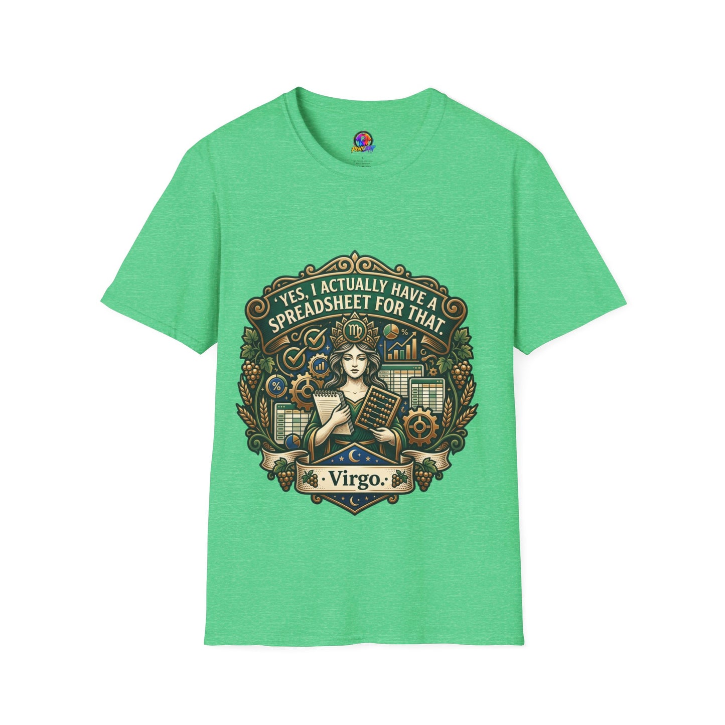 Virgo Zodiac T‑Shirt — "Yes, I Actually Have a Spreadsheet for That"