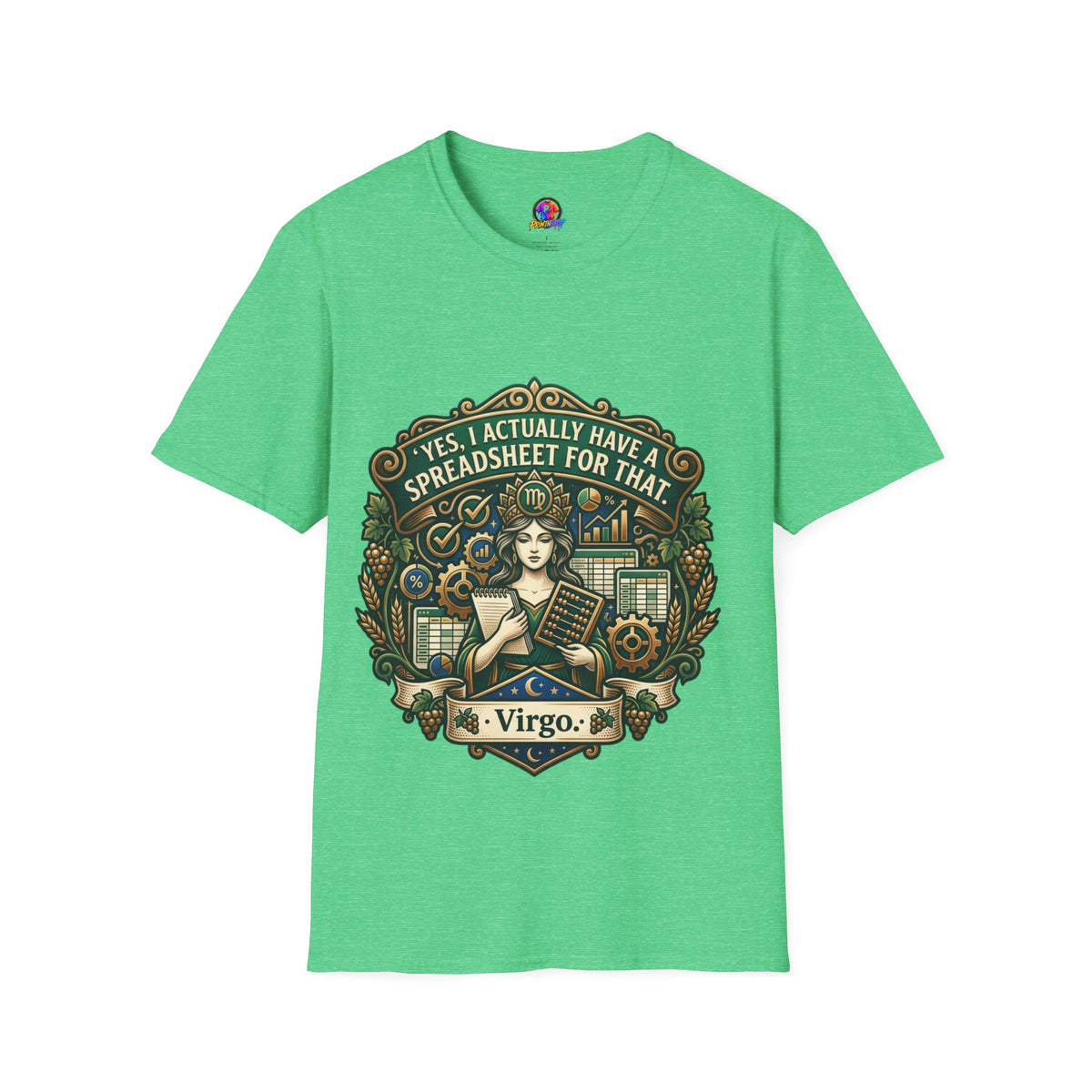 Virgo Zodiac T‑Shirt — "Yes, I Actually Have a Spreadsheet for That"