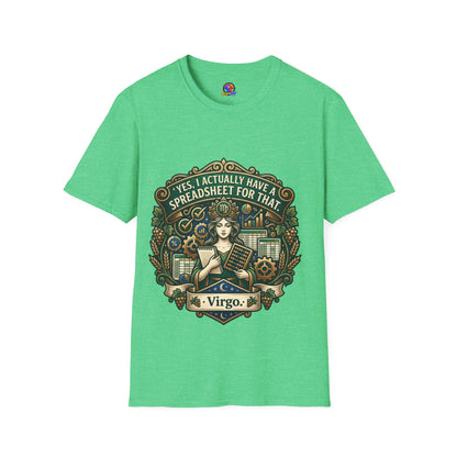 Virgo Zodiac T‑Shirt — "Yes, I Actually Have a Spreadsheet for That"