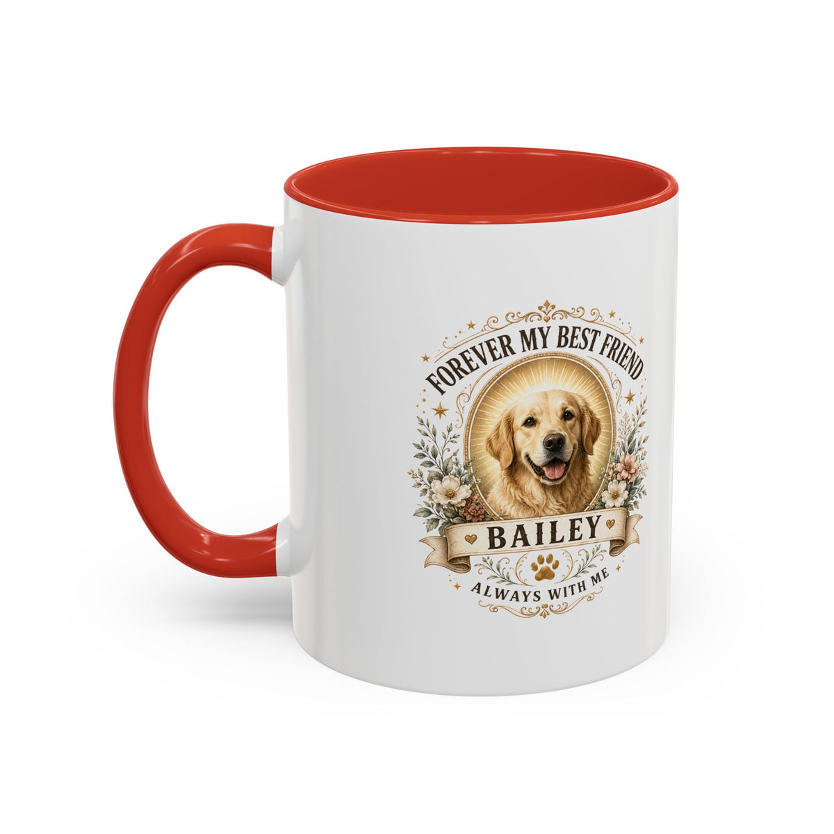 Milo Bailey Dog Dad Mom Personalized Dog Photo Coffee Mug — "Forever My Best Friend" Memorial Mug