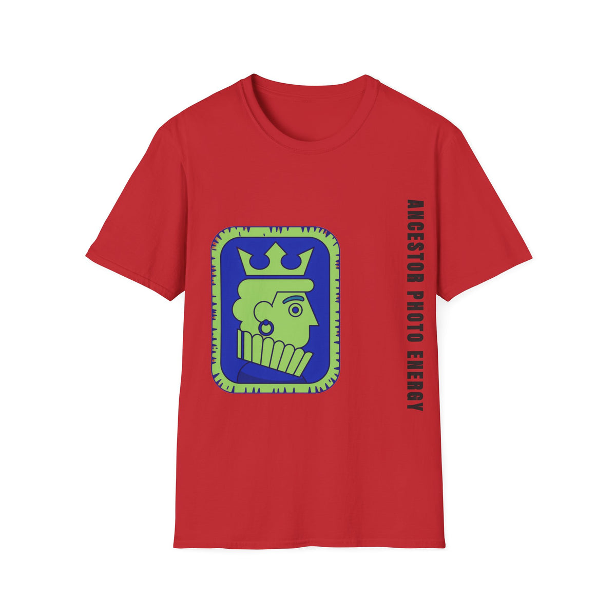 King Checkerboard Graphic T‑Shirt — Bold Green & Blue Chess King Design - Trending Now - September 2026