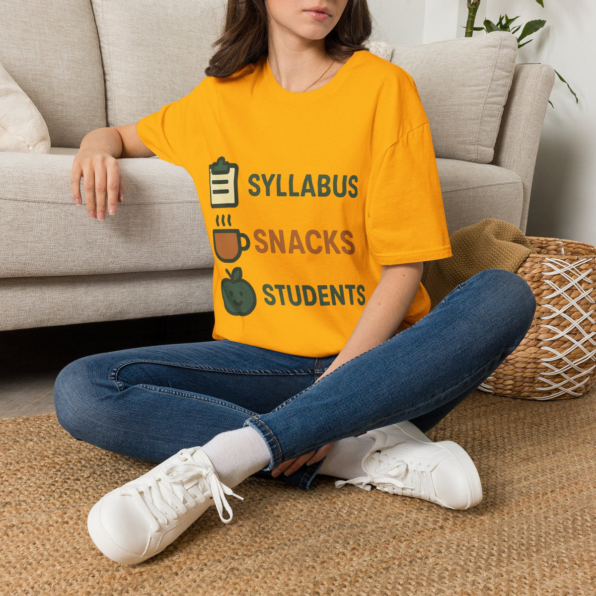 Syllabus Snacks Students Graphic Tee — Funny Teacher & Student Back-to-School T-Shirt - Trending Now - August 2026