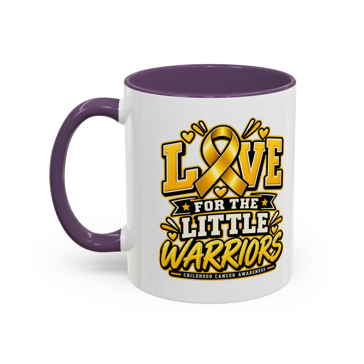 Coffee Mug — "Love for the Little Warriors" Childhood Cancer Awareness Accent Mug