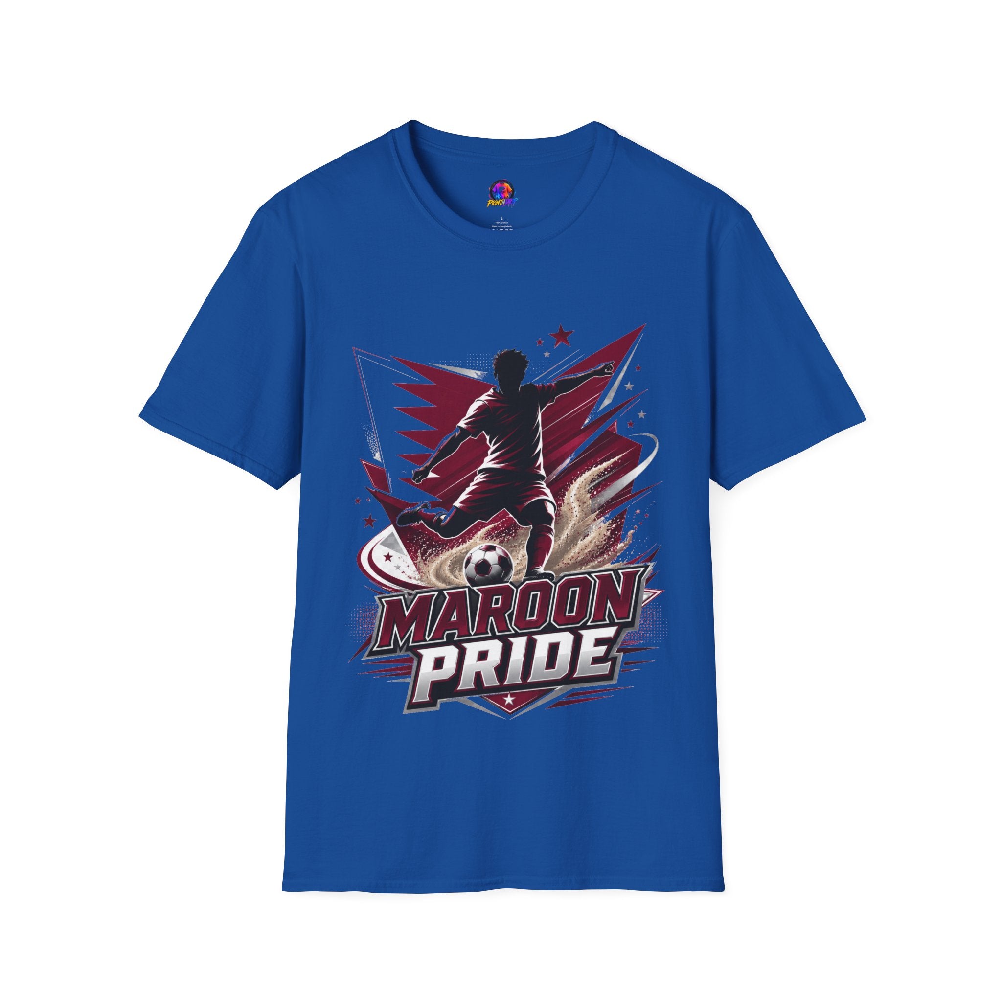Qatar Maroon Pride Soccer T-Shirt — Silhouette Player Graphic Tee